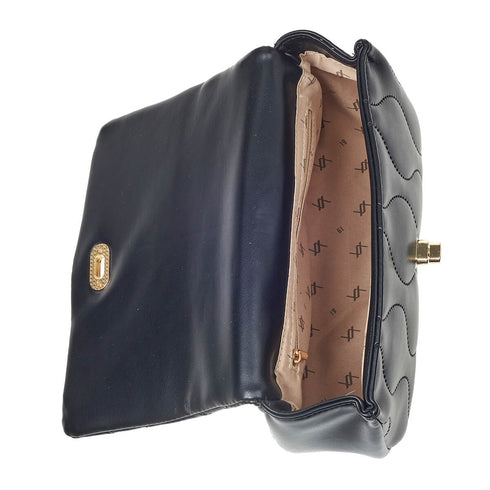 Verde Γυναικεία Τσάντα Χιαστί 16-6940 Μαύρο